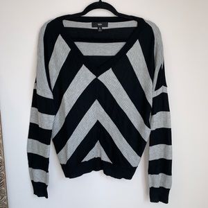 Mossimo Grey and Black Striped Sweater